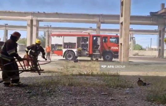 Şərur rayon Dövlət Yanğından Mühafizə Hissəsi yanğın-taktiki təlim keçirib