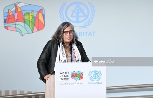 Qlobal tərəfdaşlıqlar və Qərarvermə tədbirində BMT-nin Məskunlaşma Proqramının (UN-Habitat) İcraçı Direktoru Anaklaudia Rosbax