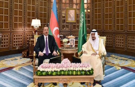 Prezident İlham Əliyev və Səudiyyə Ərəbistanının Kralı Salman bin Əbdüləziz Al Səud