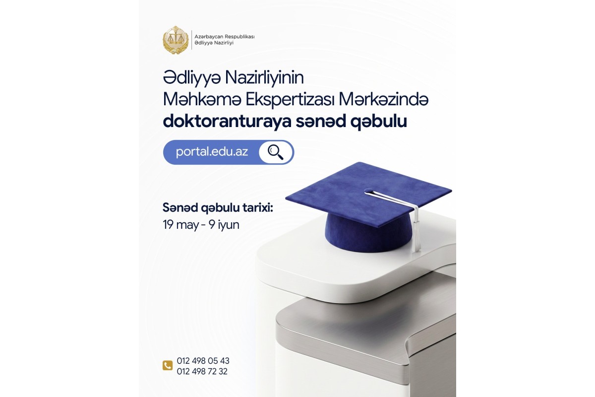 Məhkəmə Ekspertizası Mərkəzində doktoranturaya sənəd qəbulu başlayıb