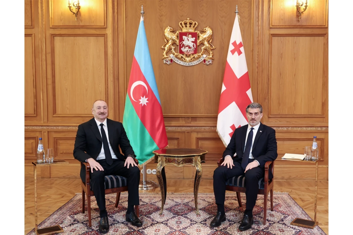 Prezident İlham Əliyev, Gürcüstan Prezidenti Mixeil Kavelaşvili