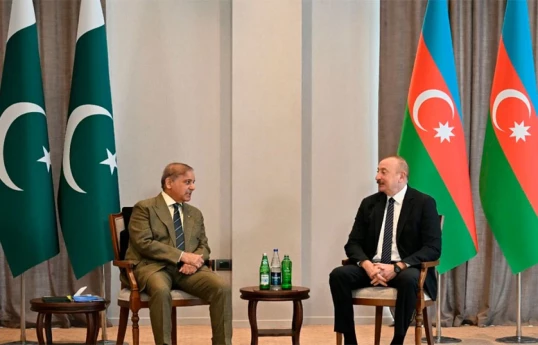 Pakistan Baş naziri Şahbaz Şərif, Prezident İlham Əliyev