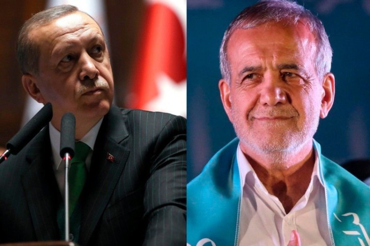 Türkiyə Prezidenti Rəcəb Tayyib Ərdoğan, İran Prezidenti Məsud Pezeşkian