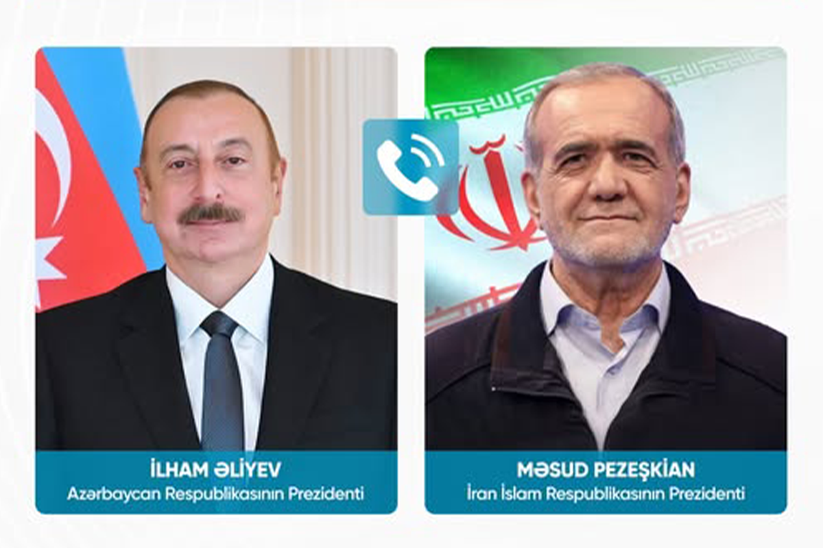 Azərbaycan Respublikasının Prezidenti İlham Əliyev, İran İslam Respublikasının Prezidenti Məsud Pezeşkian