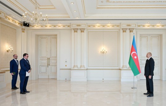 Prezident İlham Əliyev Avstriyanın Azərbaycanda yeni təyin olunmuş səfirini qəbul edib