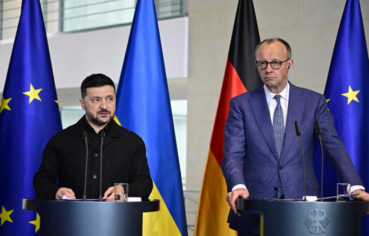 Ukrayna Prezidenti Volodimir Zelenski və Almaniya kansleri Fridrix Merts