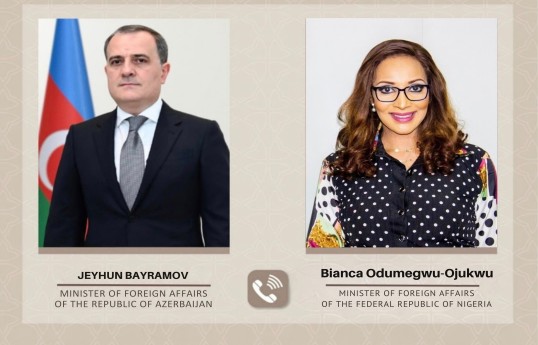 Xarici işlər naziri Ceyhun Bayramov Nigeriyanın xarici işlər naziri Bianka Odumeqvu-Ocukvu