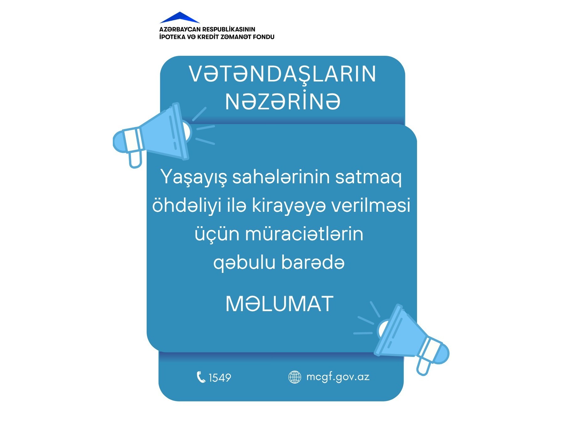 Sabahdan kirayə mənzil mexanizmi üzrə müraciətlərin qəbulu müvəqqəti dayandırılır