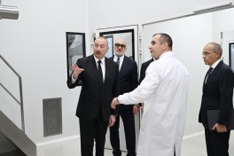 Prezident İlham Əliyev Pirallahı Sənaye Parkında dərman istehsalı müəssisəsinin açılışında iştirak edib - FOTO 
