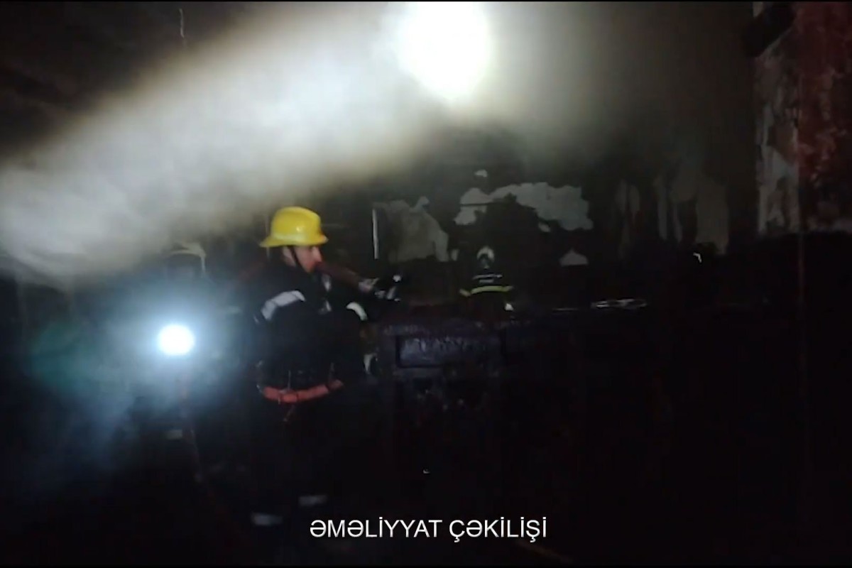 Bakıda restoranda yanğın olub - <span class="red_color">VİDEO