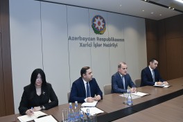 Ceyhun Bayramov ABŞ-ın xüsusi nümayəndəsinin baş müşaviri ilə TRIPP-i müzakirə edib