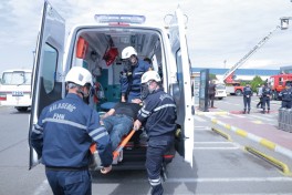 Naxçıvan Hava Limanında fövqəladə hallara hazırlıq üzrə birgə məşq keçirilib