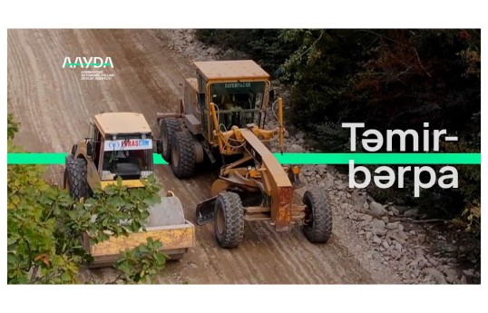 AAYDA: Sürüşmə baş verən Altıağac–Xızı yolunda bərpa və möhkəmləndirmə işləri aparılır