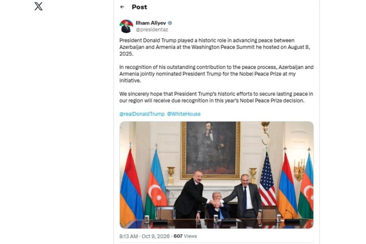 President Ilham Aliyev: We hope Trump
