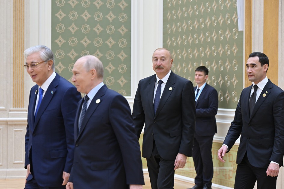 Türkmənbaşıda Xəzər Ekoloji Sammitinin geniş tərkibdə iclası keçirilir, Prezident tədbirdə çıxış edib