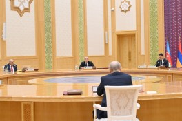 Prezident İlham Əliyev MDB Dövlət Başçıları Şurasının məhdud tərkibdə iclasında iştirak edib - YENİLƏNİB-1  - FOTO 