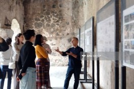 Beynəlxalq səyyahlar Xudavəng monastır kompleksini ziyarət edib - FOTO