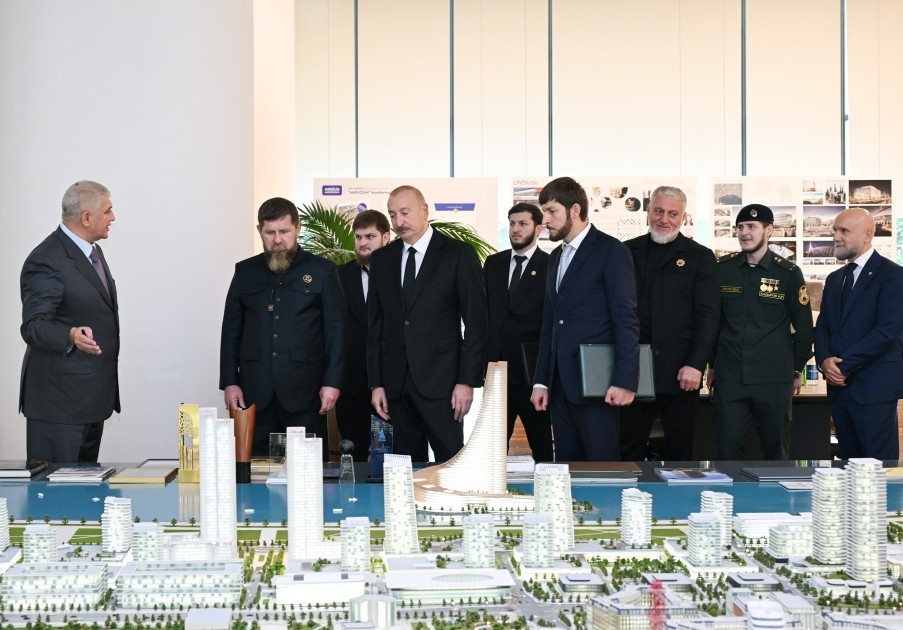 Prezident İlham Əliyev və Ramzan Kadırov “Bakı Ağ Şəhər”də olublar