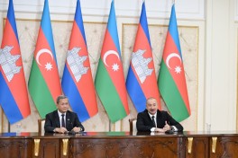 Prezident İlham Əliyev və Kambocanın Baş naziri mətbuata bəyanatlarla çıxış ediblər - YENİLƏNİB 