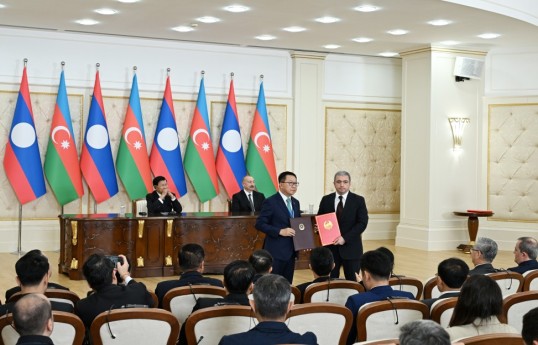 Azərbaycan ilə Laos arasında Birgə Bəyanat qəbul olunub və sənədlər mübadilə edilib