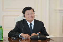 Prezident İlham Əliyevin Laos Prezidenti ilə geniş tərkibdə görüşü olub - FOTO 