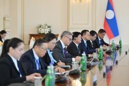 Prezident İlham Əliyevin Laos Prezidenti ilə geniş tərkibdə görüşü olub - FOTO 