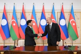 Azərbaycan və Laos prezidentləri mətbuata bəyanatlarla çıxış ediblər - YENİLƏNİB 