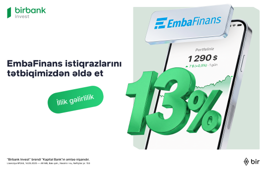 Birbank Invest vasitəsilə “EmbaFinans” BOKT istiqrazlarına investisiya etmək imkanı