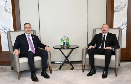 Prezident İlham Əliyev Hakan Fidanı qəbul edib