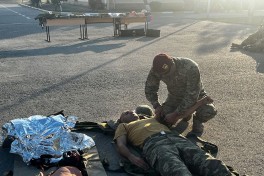XTQ hərbi hissəsində vəzifəlilərin təlim toplanışı davam edir