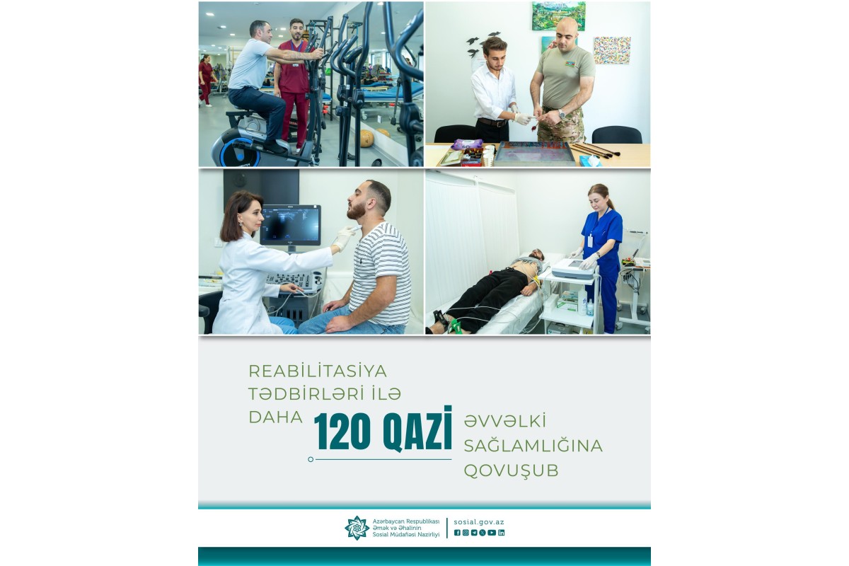 Reabilitasiya tədbirləri ilə daha 120-dən çox qazi əvvəlki sağlamlığına qovuşub