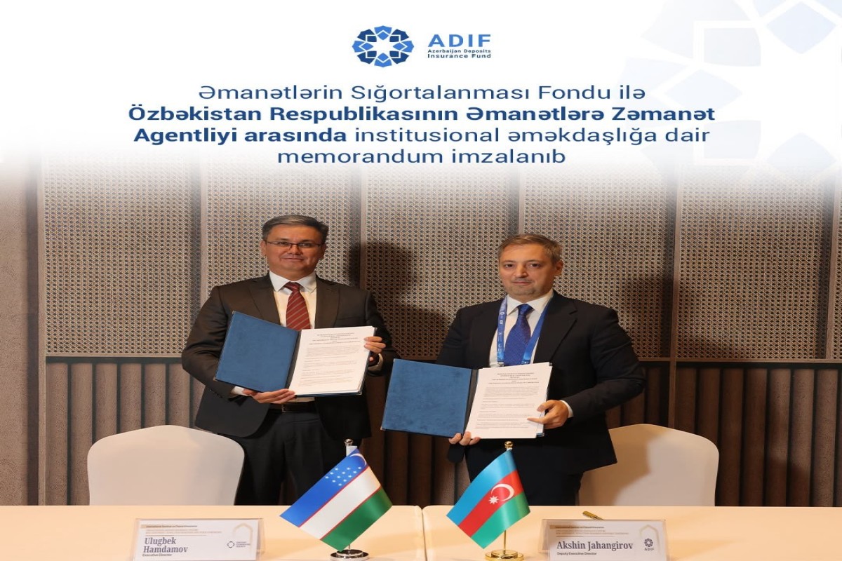 ƏSF ilə Özbəkistanın Əmanətlərə Zəmanət Agentliyi arasında memorandum imzalanıb