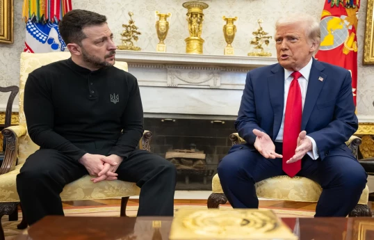 Ukrayna Prezidenti Volodimir Zelenski və ABŞ Prezidenti Donald Tramp