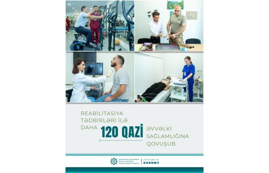 Reabilitasiya tədbirləri ilə daha 120-dən çox qazi əvvəlki sağlamlığına qovuşub