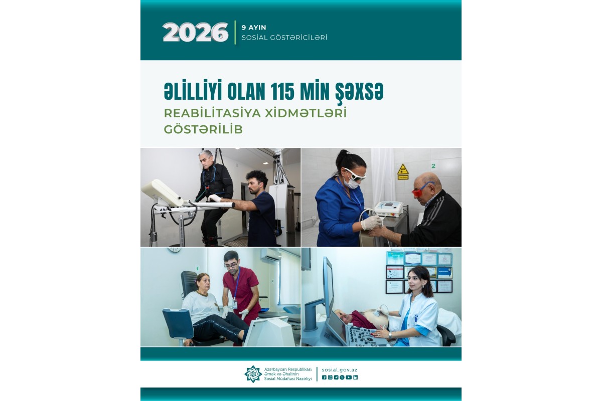 9 ayda əlilliyi olan 115 min şəxsə reabilitasiya xidmətləri göstərilib