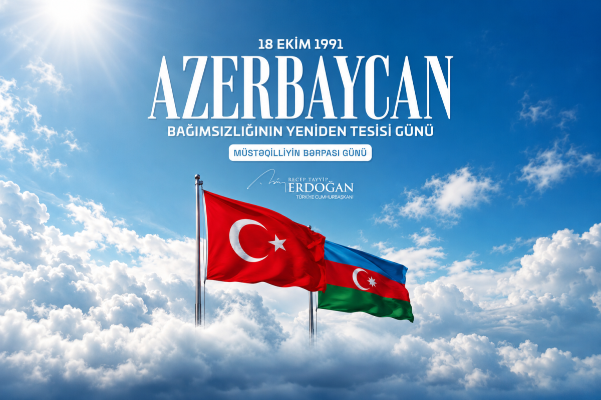 Ərdoğan Azərbaycanı Müstəqilliyin Bərpası Günü münasibətilə təbrik edib