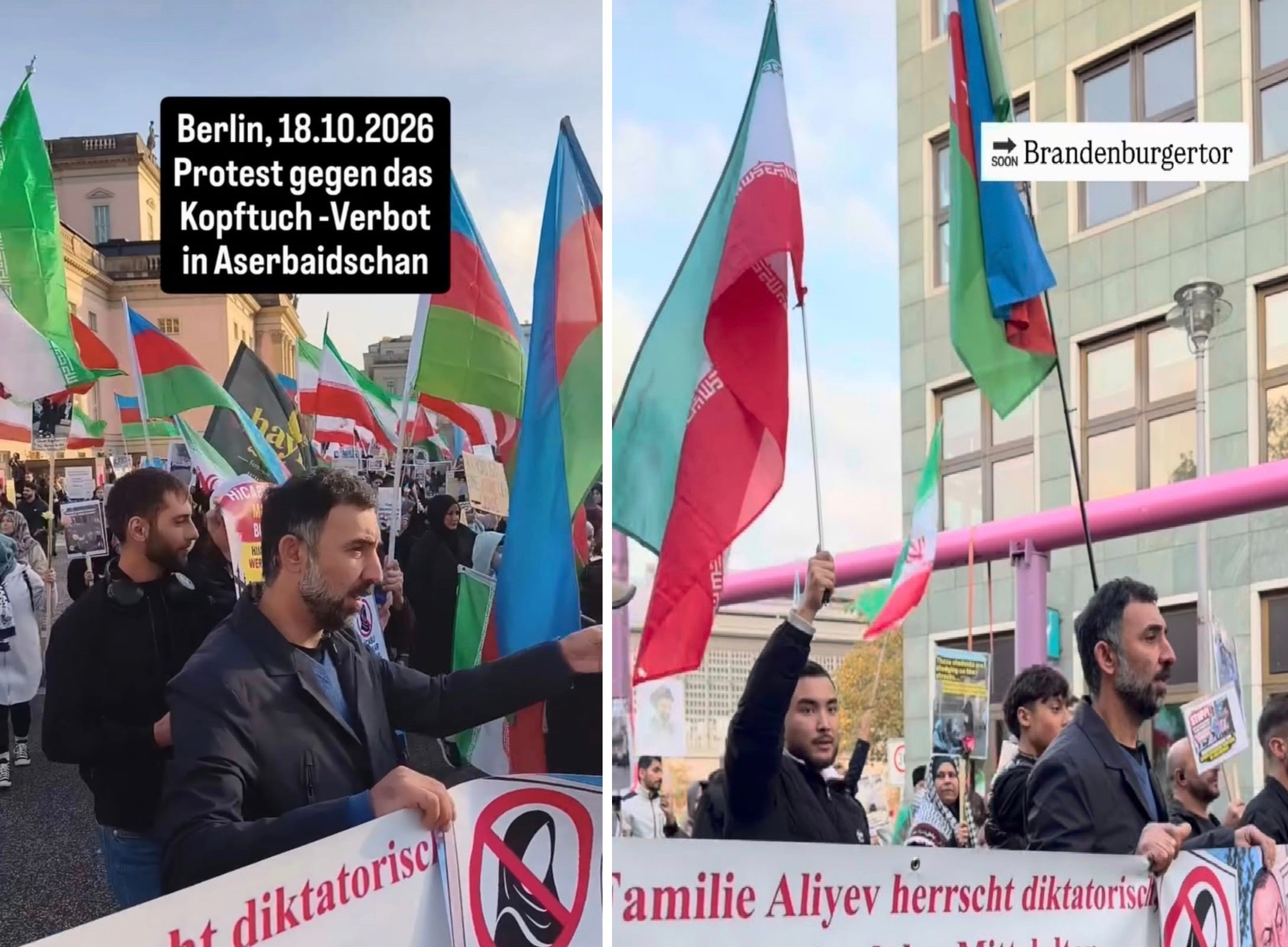 Azərbaycan himni altında İran bayraqları: Almaniyadakı aksiyanın arxasında hansı maraqlar dayanır? – TƏHLİL
