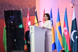 Leyla Əliyeva Səmərqənddə Uşaqların rifahına investisiya mövzusunda Ümumdünya Sammitinin açılışında iştirak edib - FOTO 