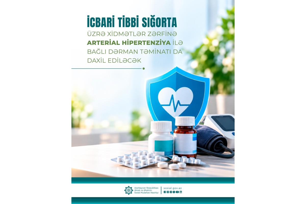 İTS üzrə Xidmətlər Zərfinə arterial hipertenziya ilə bağlı dərman təminatı daxil ediləcək