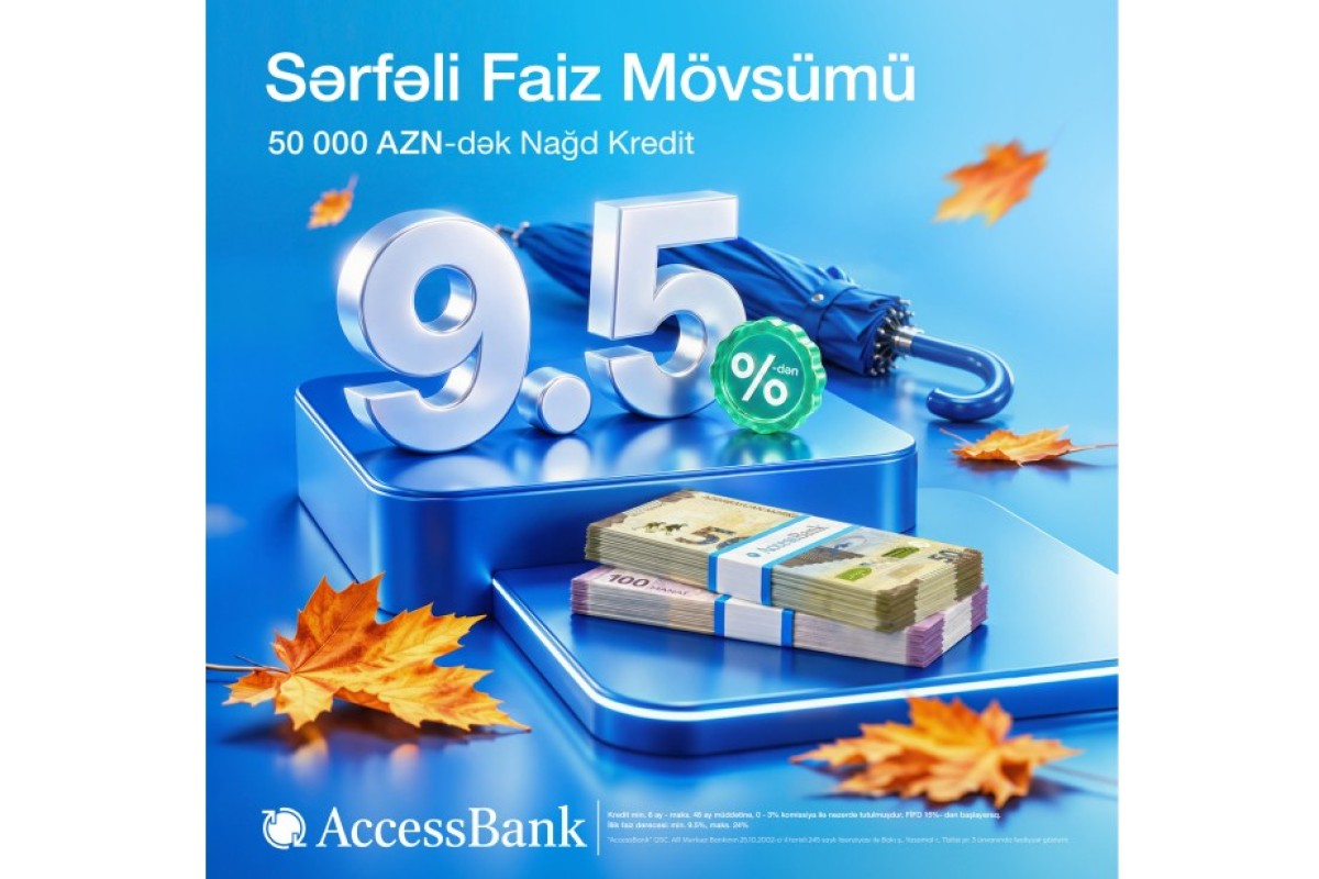 Planlarınızı reallaşdırmaq üçün AccessBank-dan 50 000 AZN-dək nağd kredit imkanı