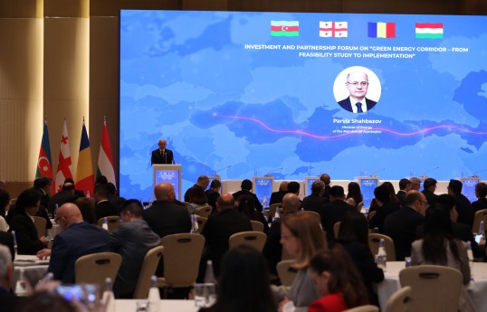 Bakıda Yaşıl Enerji Dəhlizinə həsr olunmuş ilk beynəlxalq forum keçirilir