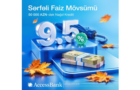 Planlarınızı reallaşdırmaq üçün AccessBank-dan 50 000 AZN-dək nağd kredit imkanı