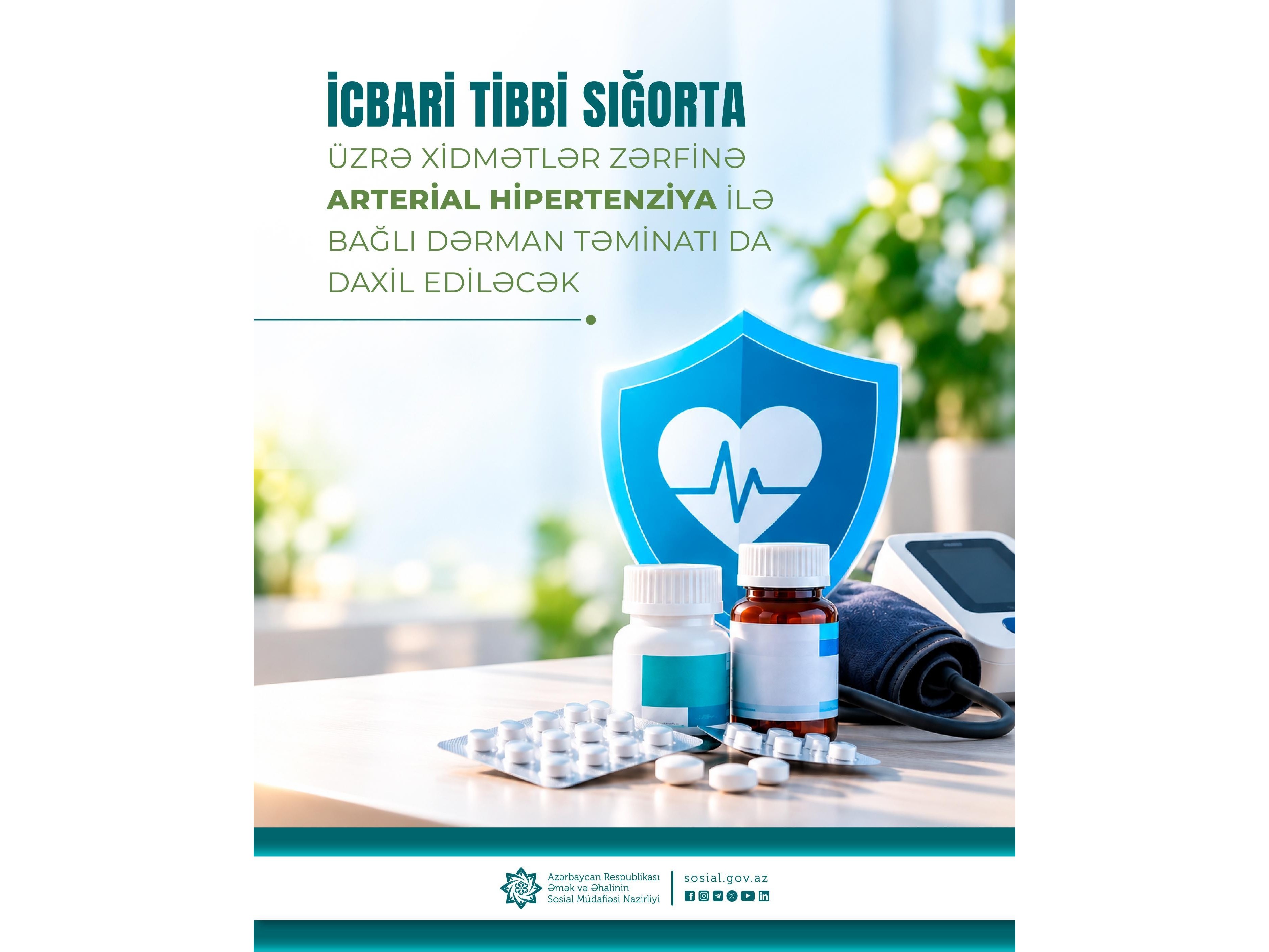İTS üzrə Xidmətlər Zərfinə arterial hipertenziya ilə bağlı dərman təminatı daxil ediləcək