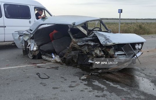 Salyanda yol qəzasında bir nəfər ölüb, 4 nəfər xəsarət alıb - FOTO  - YENİLƏNİB 
