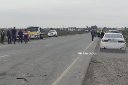 Salyanda yol qəzasında bir nəfər ölüb, 4 nəfər xəsarət alıb - FOTO  - YENİLƏNİB 