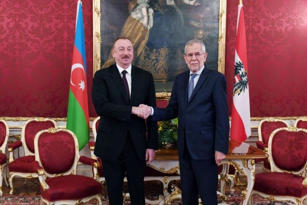 President of the Republic of Azerbaijan Ilham Aliyev and Federal President of the Republic of Austria Alexander Van der Bellen