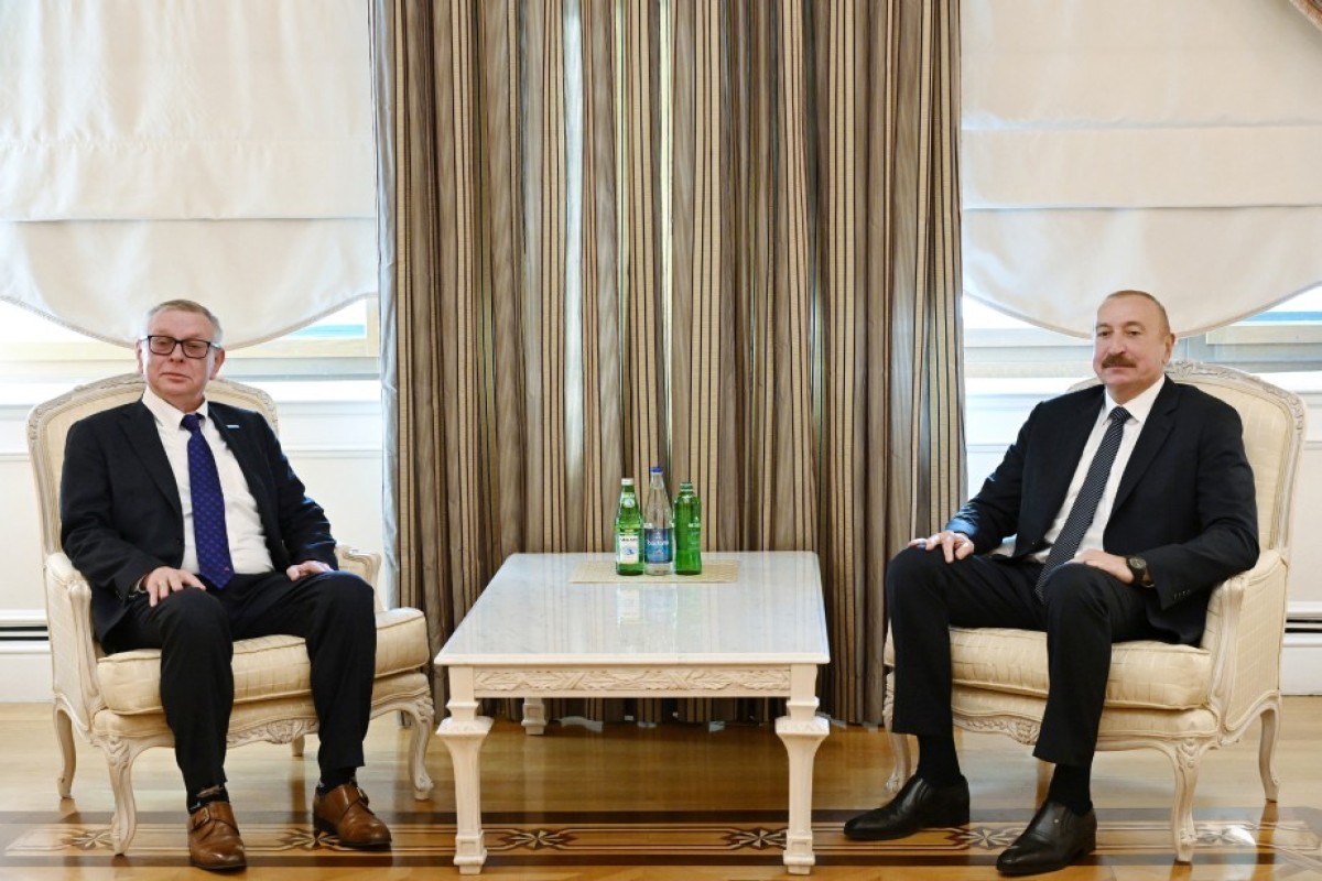 Alexander Zuev, Acting Under-Secretary-General of the United Nations Office of Counter-Terrorism (UNOCT) and Ilham Aliyev, President of the Republic of Azerbaijan