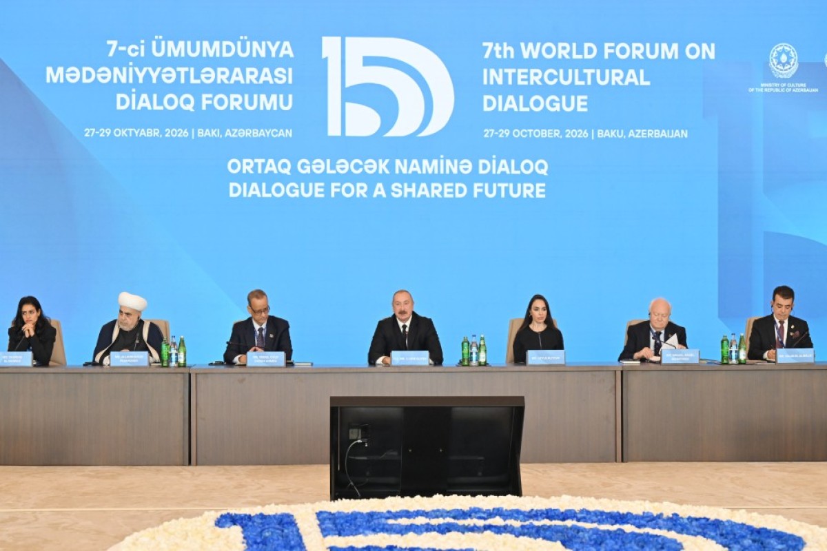 Prezident İlham Əliyev VII Ümumdünya Mədəniyyətlərarası Dialoq Forumunun açılışında çıxış edib - VİDEO  - YENİLƏNİB 
