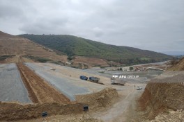 Qəbələdə Yengicə su anbarının tikintisi davam etdirilir - FOTO 