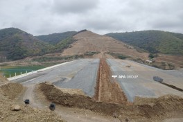 Qəbələdə Yengicə su anbarının tikintisi davam etdirilir - FOTO 